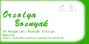 orsolya bosnyak business card